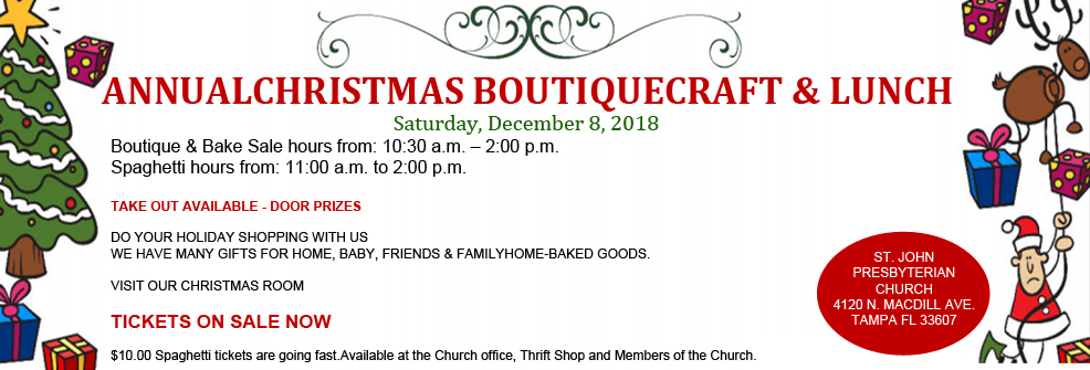 annual xmas boutique – st john